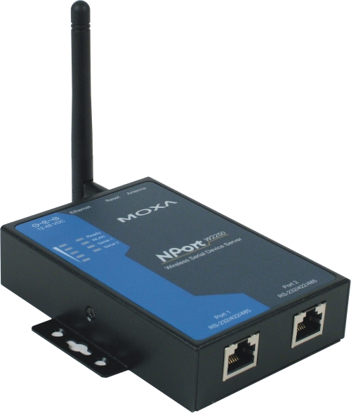 835174_MOXA_NportW2250US.jpg-2_PORTS_WIRELESS_UNIVERSAL_SERIAL_DEVICE_SERVER_RS232_422_485_802.11B